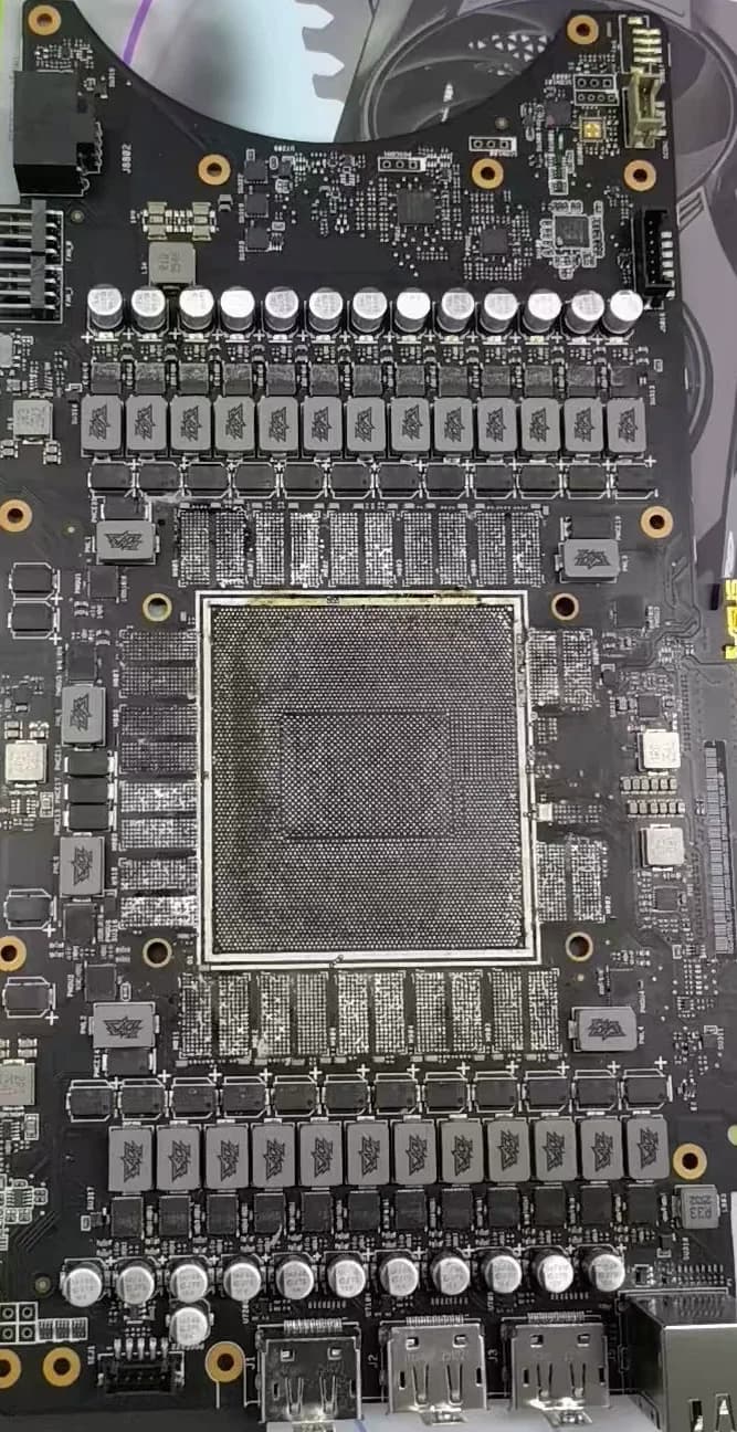 RTX 5090 board, bare, before a transplant